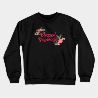 Blessed Grandmother Floral Christian Grandma Art Crewneck Sweatshirt